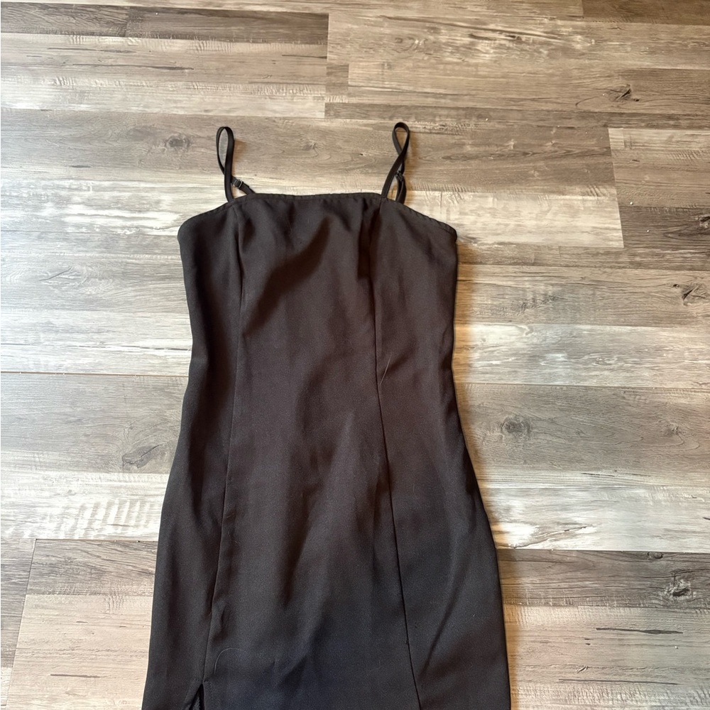 SHEIN Black Mini Dress with Spaghetti Straps